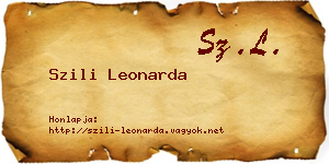 Szili Leonarda névjegykártya